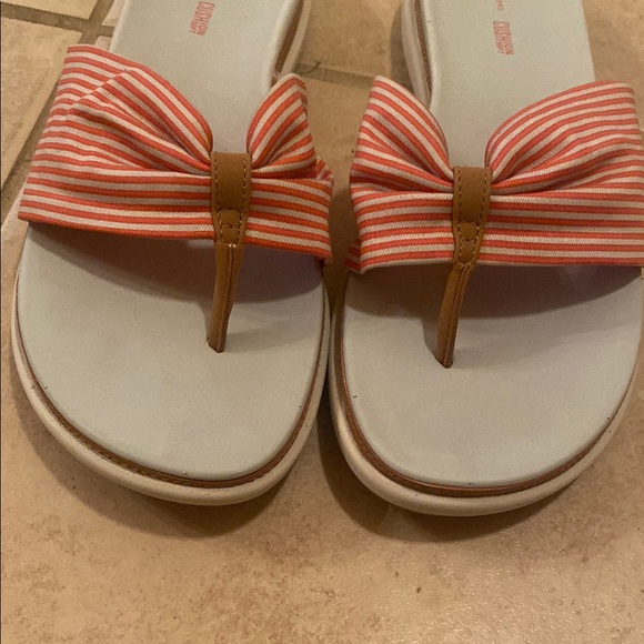 Clarks Eliza June coral Sandals with Knotted Strap Design - Picture 4 of 5